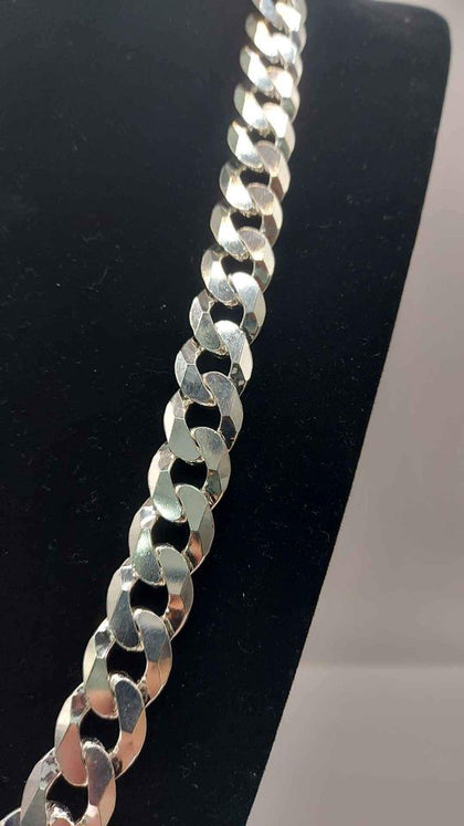 925 Sterling Silver Gents Chunky Curb Chain Necklace - 152.71 Grams - 28