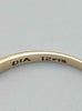 9ct yellow gold ring with white stones 2g Boxed size R hallmarked