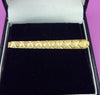 9ct Yellow Gold Tie Pin with Diamond Cut Pattern - 3G - 2" - Hallmarked