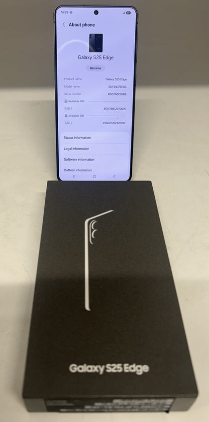 Samsung Galaxy S25 Edge 256GB Titanium Jetblack Boxed
