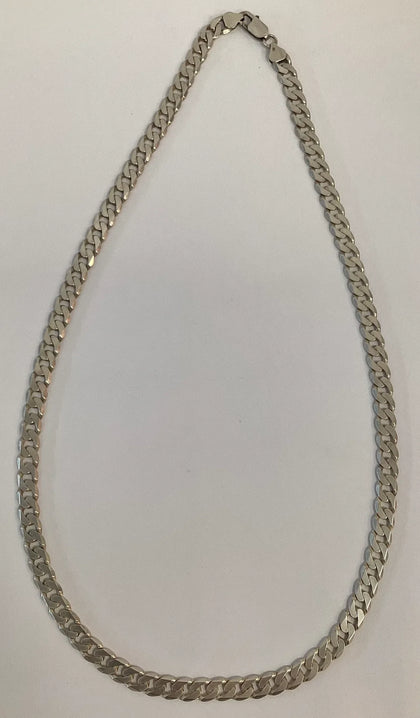 Silver Curb Chain 24”
