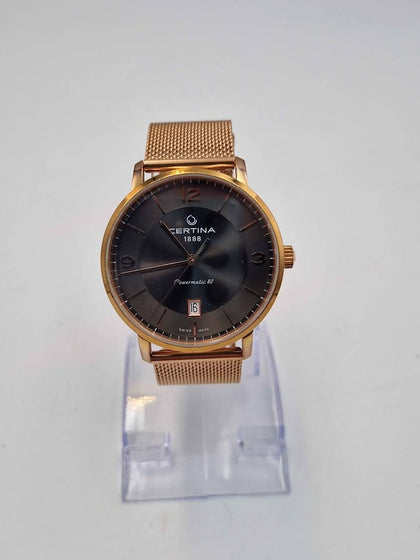 Certina DS Caimano Automatic Dress Watch - Powermatic 80 MOV. - Black Dial - Unboxed With Bracelet