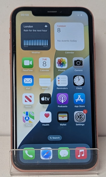 Apple iPhone XR Coral Pink 64GB - Unlocked *100% Battery Health* *Replacement Battery*