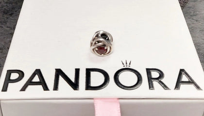 Genuine Pandora Moments Eternity Circle January Birthstone Charm S925 ALE
