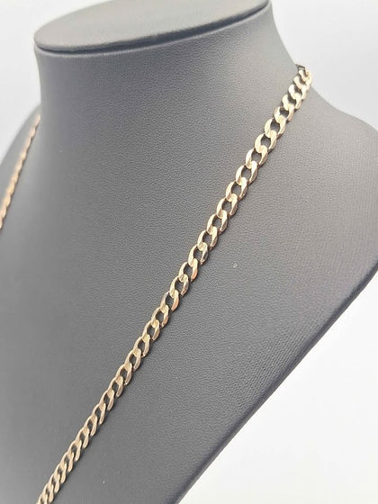 9ct Yellow Gold Gents Curb Chain Necklace - 18.71 Grams - 24