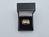 Vintage 9ct Yellow Gold Buckle Ring Star Set - Size V - 12.2 Grams