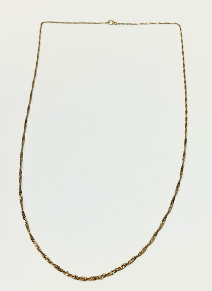 18ct yellow gold twist chain 20