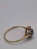 9ct Yellow Gold Cubic Zirconia Cluster Ring - Size N - 1.65 Grams