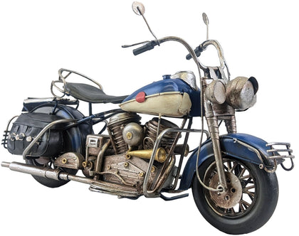 Motorcycle 35cm blue and white