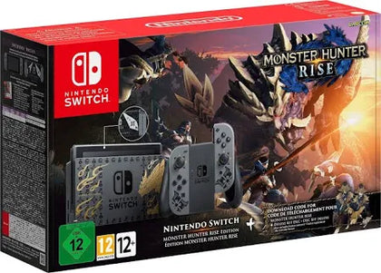 Nintendo Switch Monster Hunter Rise Edition. With x4 games bundle and Mario Carry case