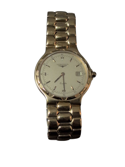 longines conquest watch gold