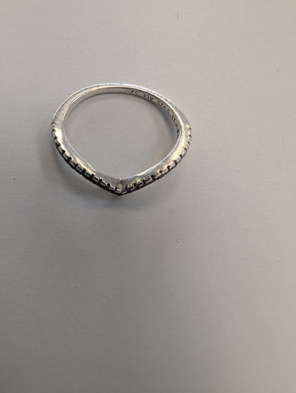 Pandora Style 'Wishbone'  Ring (Size 52)