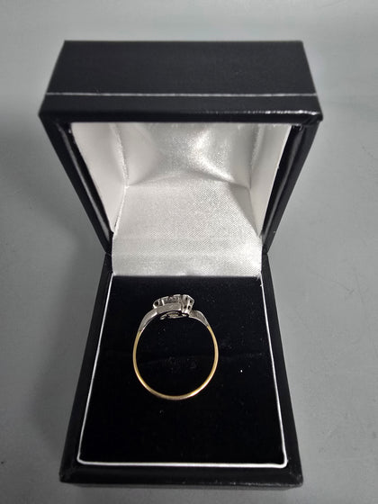 18CT Gold Ring With Pink Stone 2.2G 750 Size M