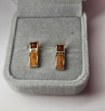 14ct yellow gold earrings with stones