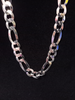 Sterling Silver Men's Figaro Chain 22 Inch Necklace