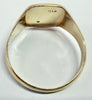 9ct yellow gold and diamond signet ring with the letter A W 1/2