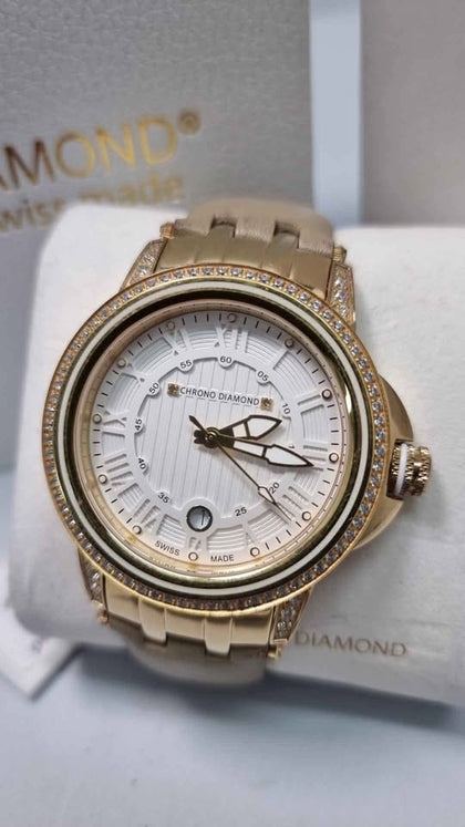 DX Chrono Diamond Limited Edition 821/3000 Quartz Chronograph Ladies Watch - Boxed