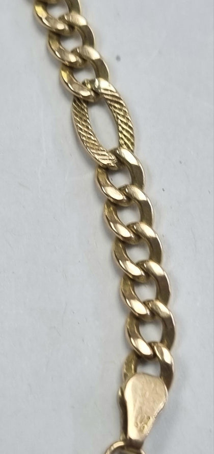 9ct Gold 8” bracelet