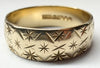 9ct gold ring with pattern size K 1/2