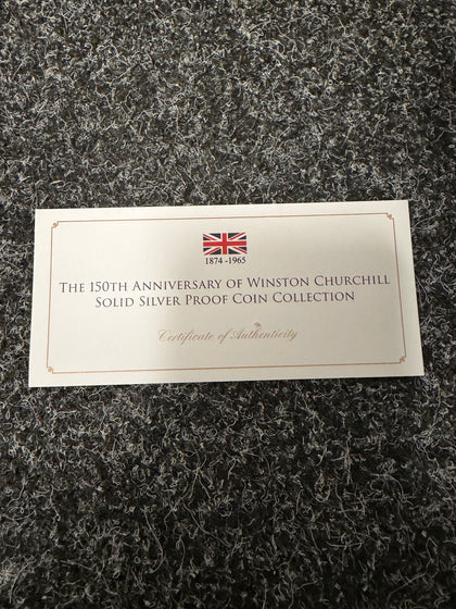 150th Anniversary Of Winston Churchill Solid Silver Proof Coin Collection