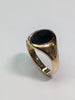 9ct gold black stone signet ring