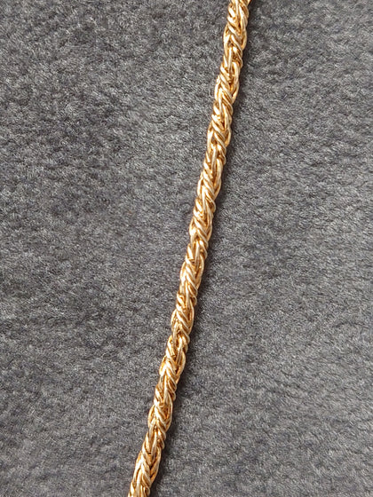 9ct Yellow Gold Twisted Wheat Chain