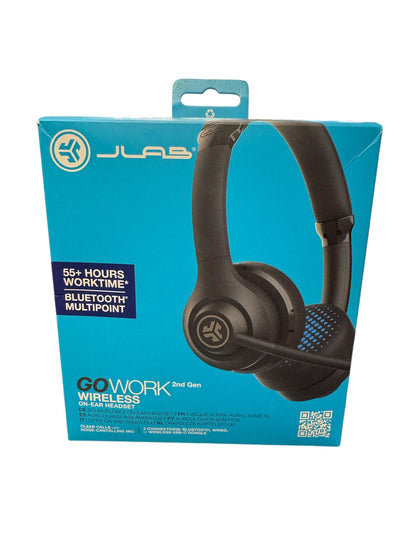 JLab Go Work Gen 2 Wireless Headset with Microphone - 55+ Hours Worktime **Collection Only**
