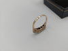 9K Gold (375) Ring, w/ Black & White Stones, Hallmarked, 2.7Grams,, Size: M - Box Included