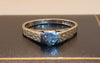 9ct Yellow Gold Ring  With Clear Stone - 1.76G - Size L. Hallmarked