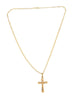 9ct Crucifix and curb chain 20"