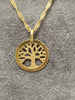 18ct Yellow Gold Singapore Chain & Tree of Life Pendant