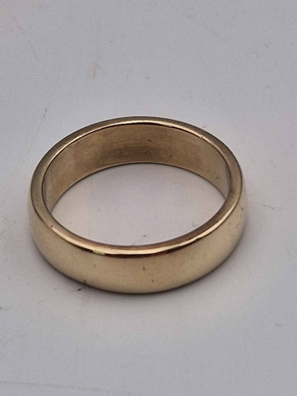9ct Yellow Gold Polished Heavyweight Wedding Band Ring – 7.27 Grams – Size T