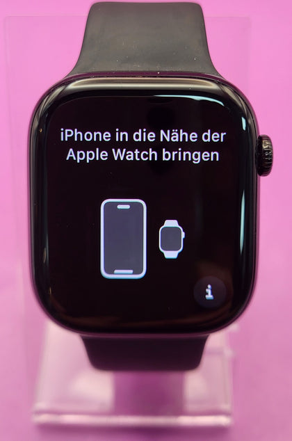 Watch Series 10 (GPS) With 46mm Strap, Jet Black Aluminium, 46mm. 100% Battery Health