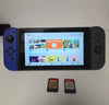Nintendo Switch  Console With 1 Grey & 1 Blue Joy-con. Includes 128gb memory card,  Case & 2 Unboxed Games