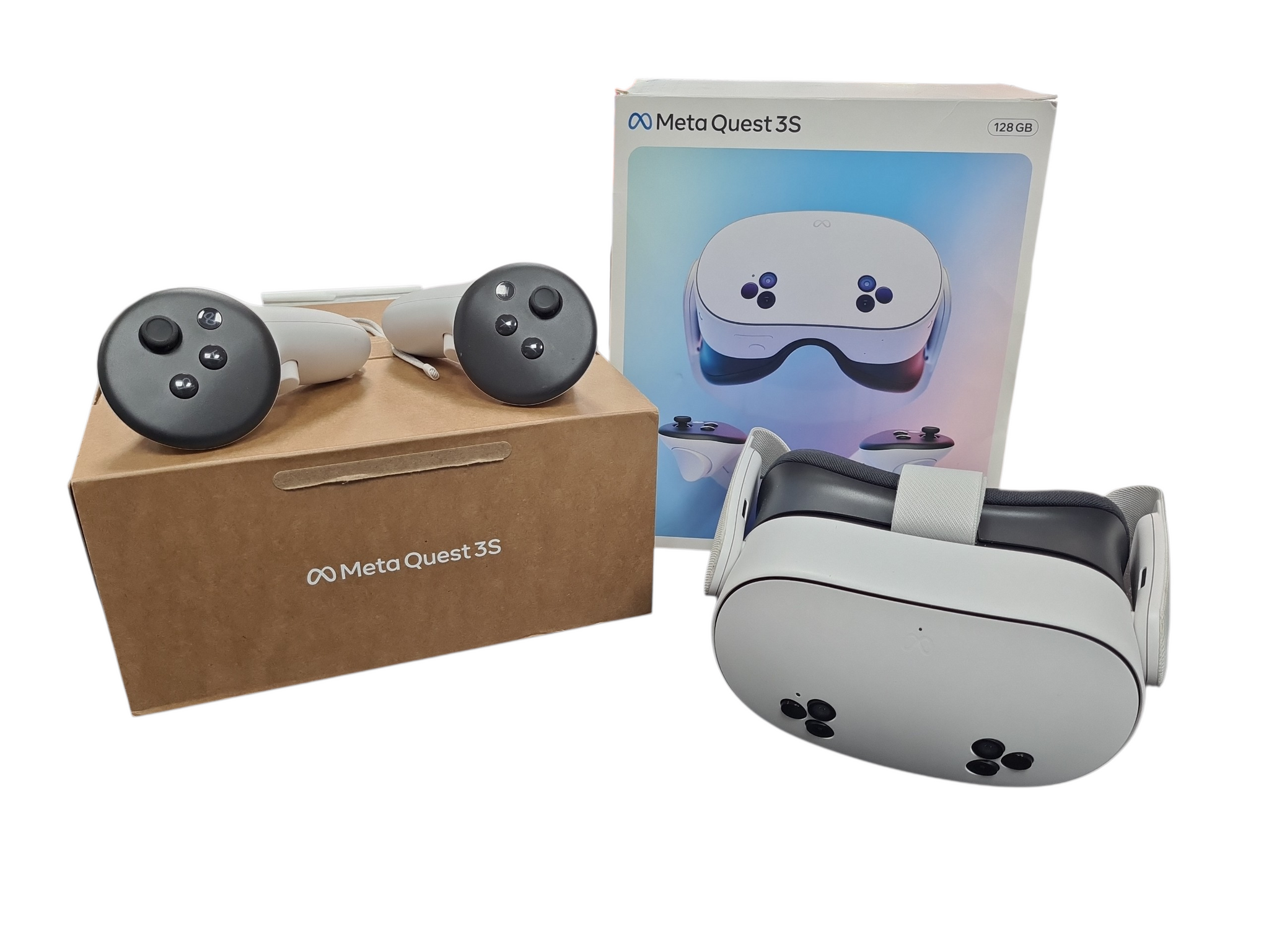 Meta Quest 3S Virtual Reality Headset, 128GB, White, Boxed With