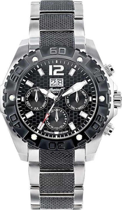 INGERSOLL men's automatic Watch with black Dial analogue Display and black stainless steel Bracelet IN1210BKMB ***Boxed