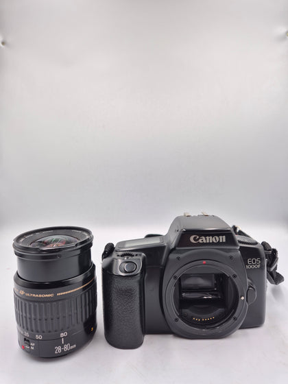 cannon eos 1000f, with lens and carry case
