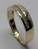 9ct gold, Size V 0.25ct Diamond Ring, 13 brilliant round cut 1.7mm diamonds MENS RING.