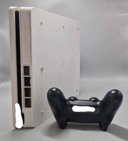 Playstation 4 Slim Console, 500GB White With Black Pad