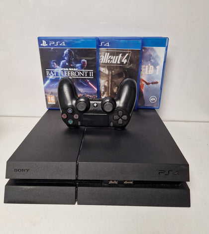 ** Sale ** Playstation 4 Console, 500GB Black & 3 Games Package.