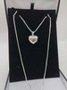 925 silver 24" hallmarked loveheart locket with chain-11.2grams -box included