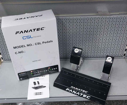 Fanatec CSL P Pro Gamer Racing Pedals For PlayStation, Xbox Or PC - Black & Silver - Boxed.