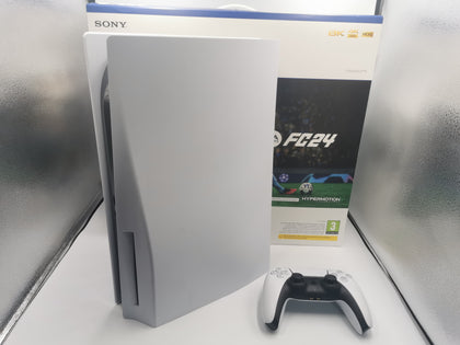 Sony Playstation 5 Disc Console, 825GB, White, Boxed with Controller