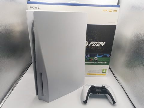 Sony Playstation 5 Disc Console, 825GB, White, Boxed with Controller