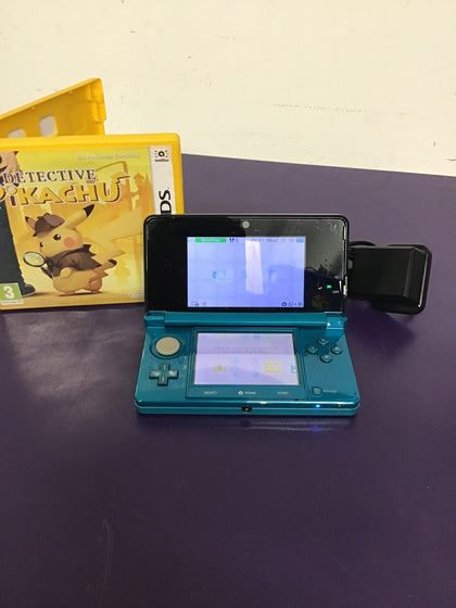 Nintendo 3DS with Detective Pikachu Game.