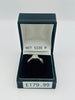 9CT WHITE GOLD, 375 HALLMARKED RING W/ DIAMOND (0.25CT), SIZE:P, 2.87G, BOXED