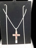 BRAND NEW SILVER CHAIN WITH CROSS ,