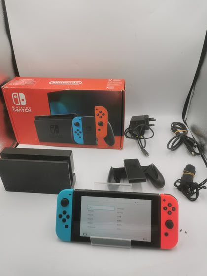 Nintendo Switch Console, 32GB + Neon Red/Blue Joy-Con, Boxed
