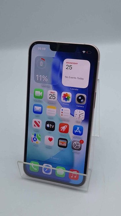 Apple Iphone 13 Mobile Phone - 128GB - Pink - Open Unlocked (87% Batt) *CRACK TO SCREEN*