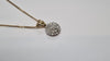 9CT GOLD NECKLACE with DIAMOND CLUSTER PENDANT PRESTON